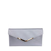 Mel&Co Saffiano Leatherette Envelope Clutch with Chain
