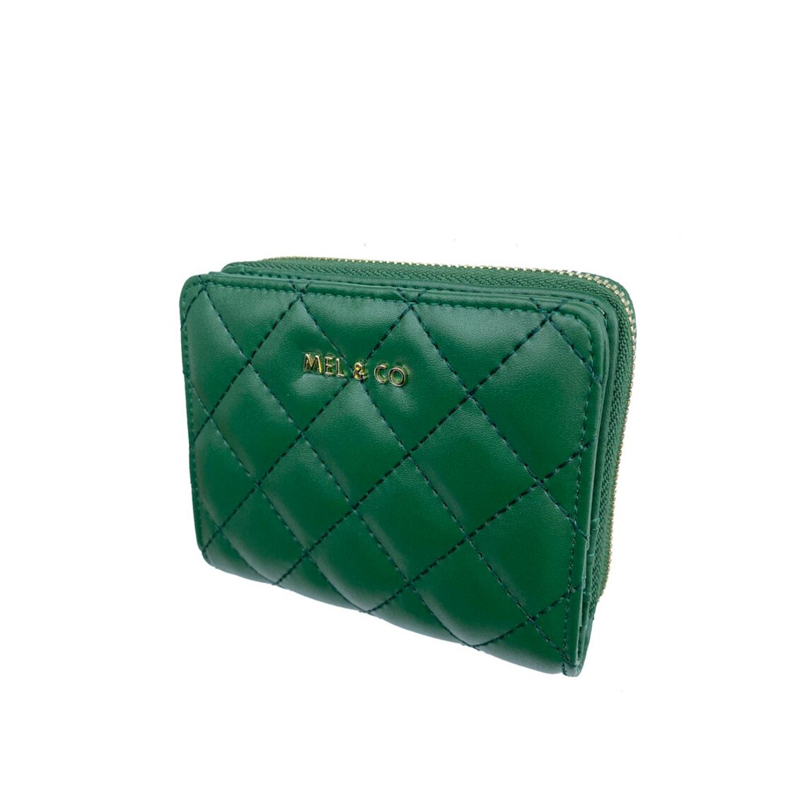 Mel&Co Quilted Bifold Snap Wallet With Zip-Around Compartment