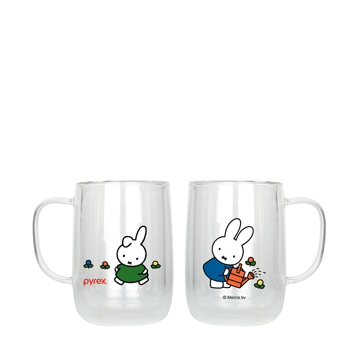 Pyrex 2pc Double Wall Glasses 345ml - Miffy