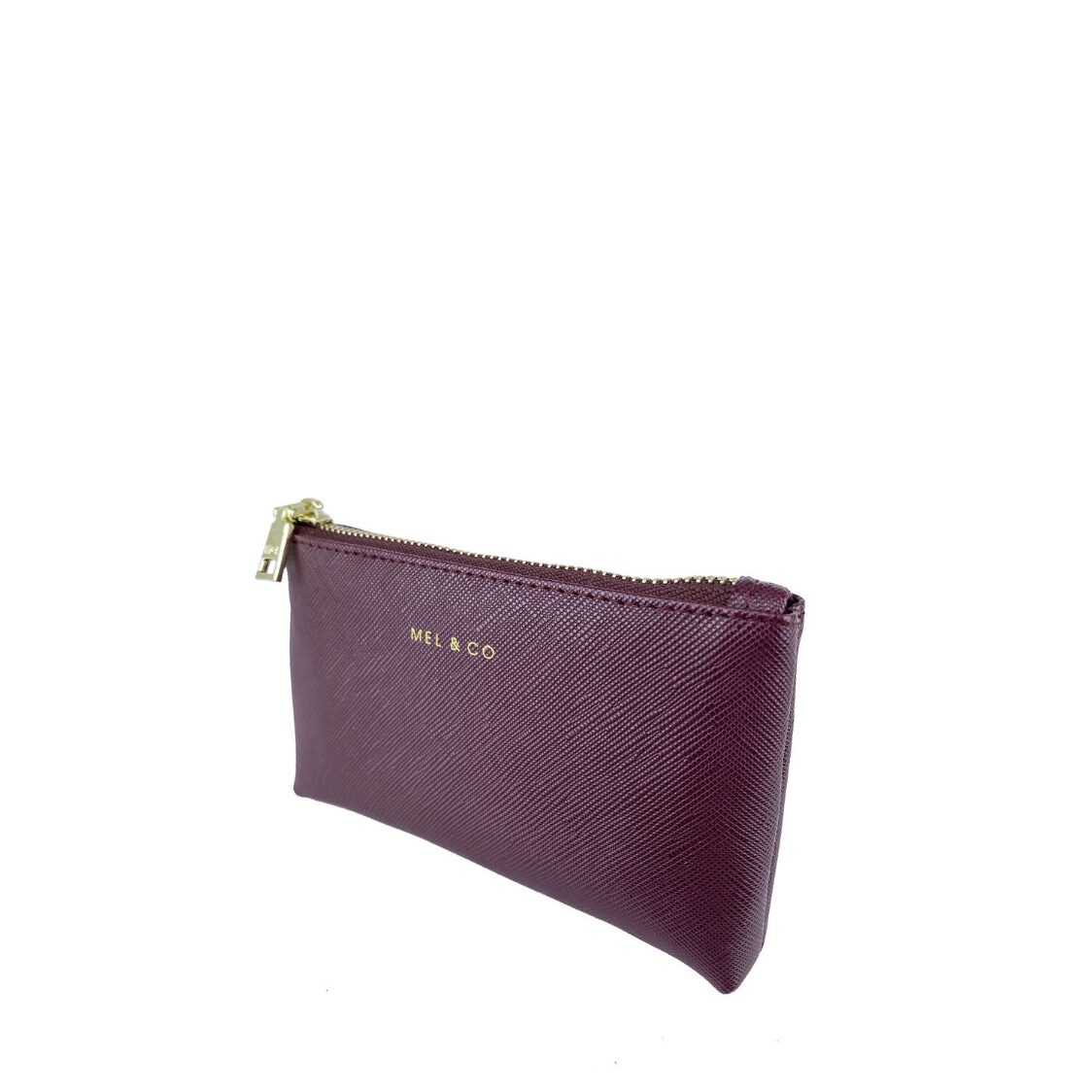 Mel&Co Saffiano-Effect Coin Pouch with Keyring