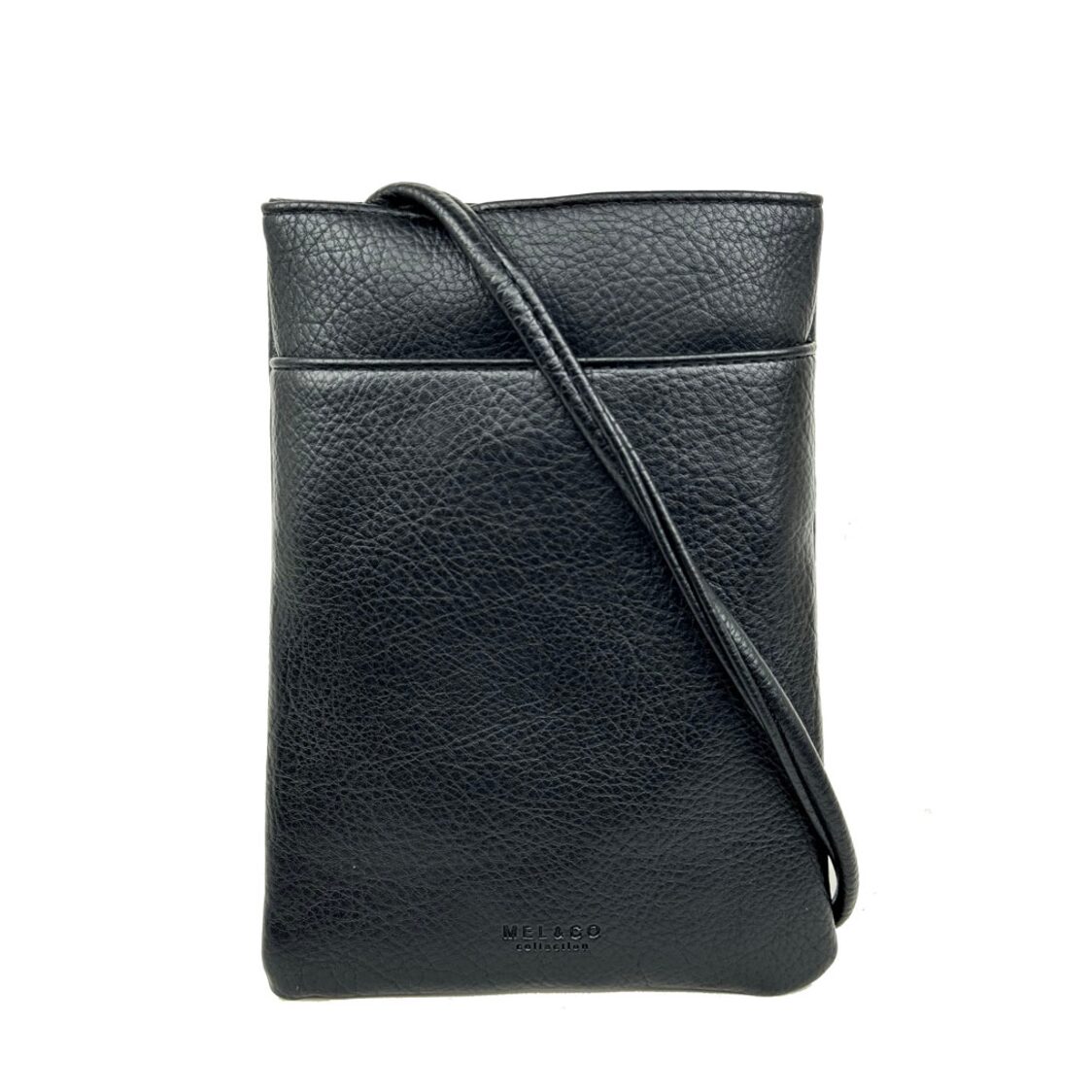 Mel&Co Faux Leather Flat Sling Pouch