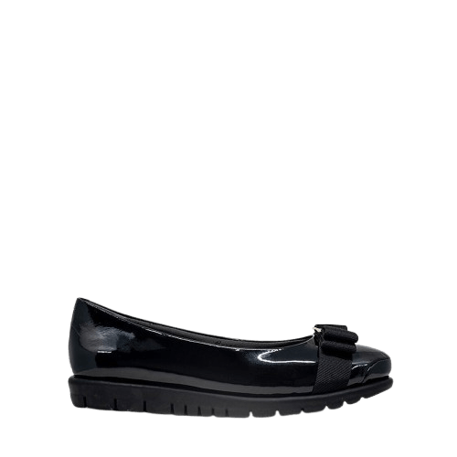 Barani Leather Pumps/Ballet Flats 8841 - 199 (With Fixed Buckle) - Black Patent - Metro Singapore Departmental Store - Celebrating 69 Years in SG