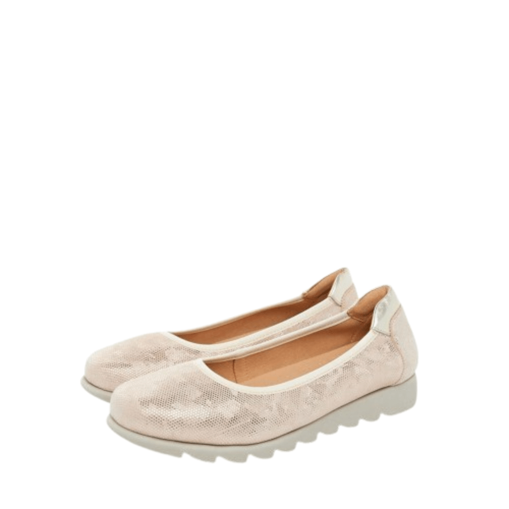 Barani Leather Pumps/Ballet Flats 8938 - 220 (Textured Leather) - Gold - Metro Singapore Departmental Store - Celebrating 69 Years in SG