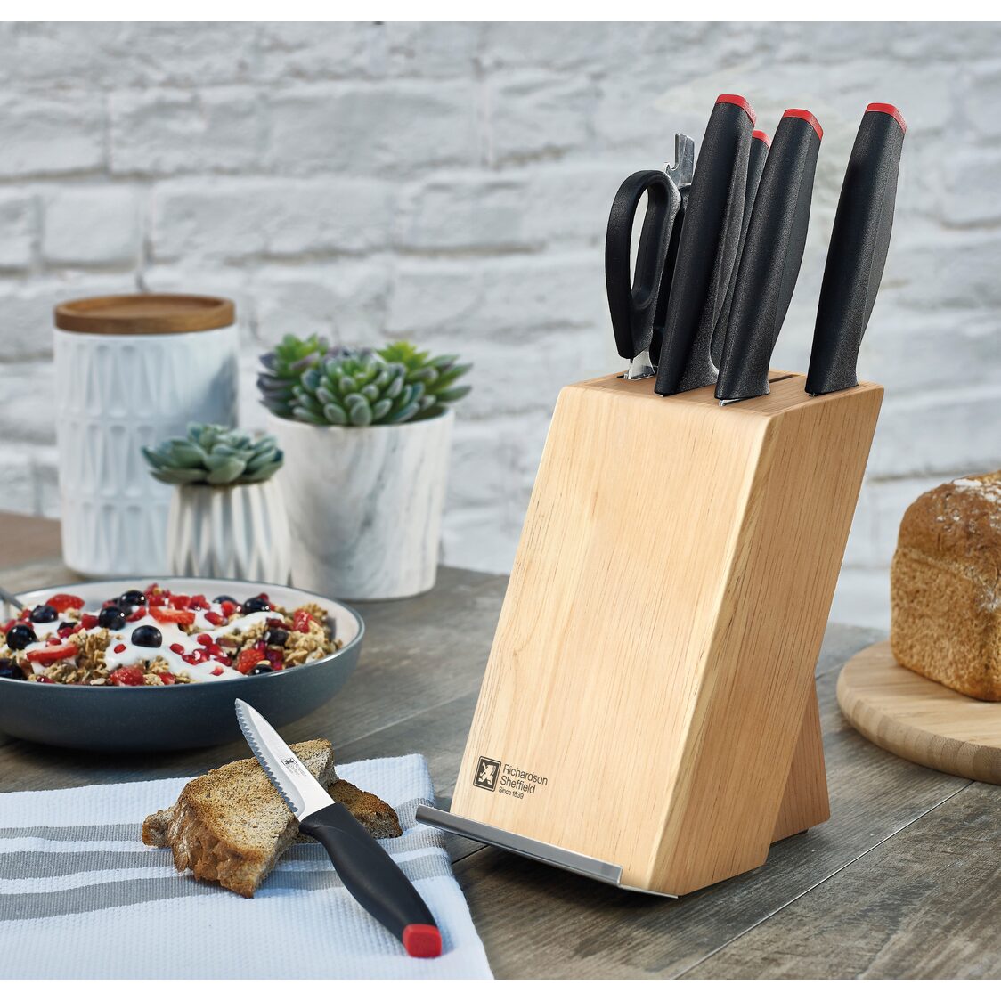 RICHARDSON SHEFFIELD 6-Piece Knife Block Set - Laser (LA-6PC)