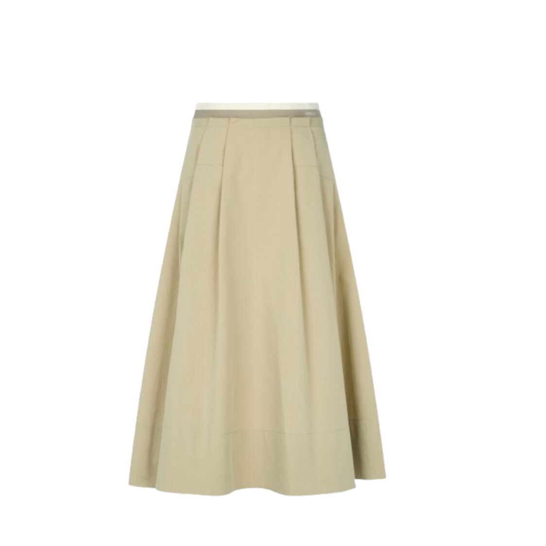 Voice Of Voices Flare Banding Long Skirt Beige