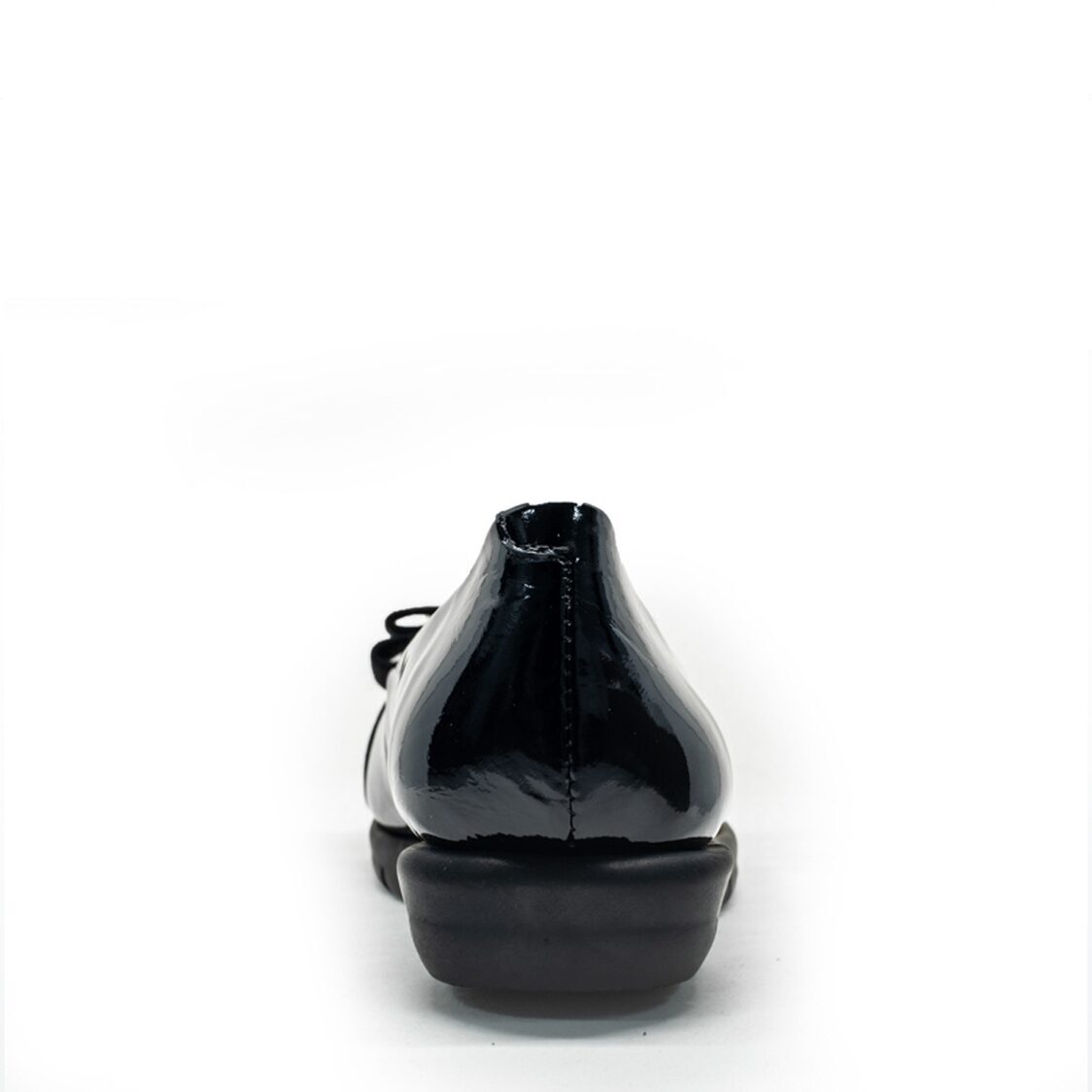 Barani 8841-199 Leather Pumps/Ballet Flats Black Patent (With Fixed Buckle)