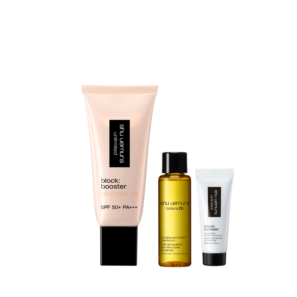 Shu Uemura Unlimited Block:Booster Charged Up Set (worth $123)