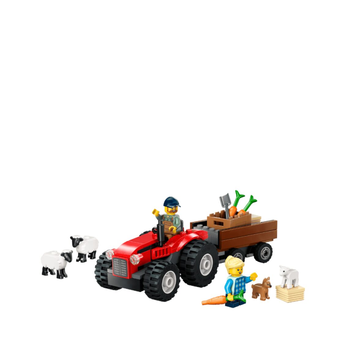 Lego City Red Farm Tractor with Trailer & Sheep 60461