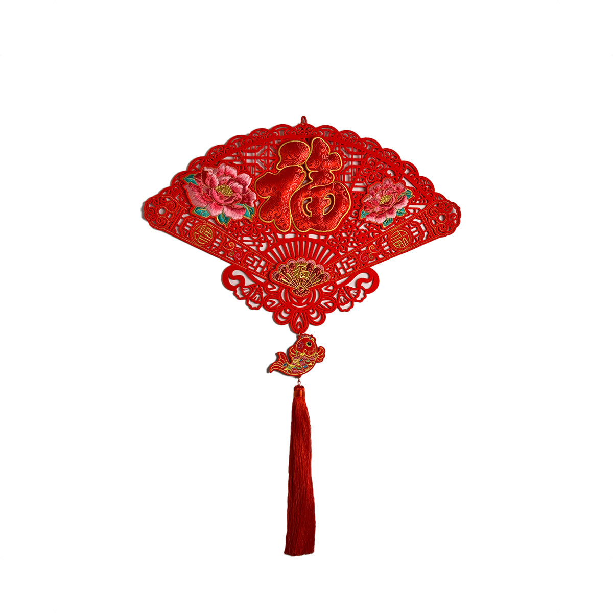 Red "Fu" Hanging Ornament - 60 x 87 cm