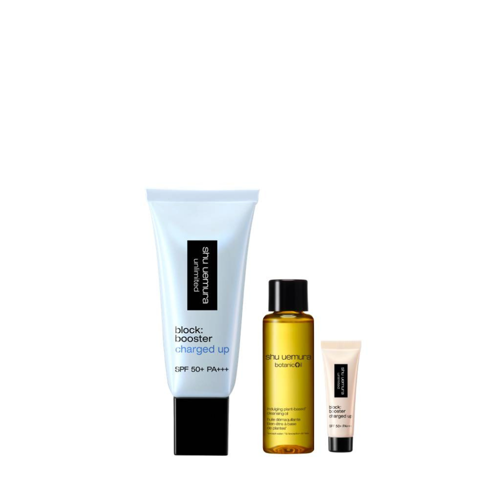 Shu Uemura Unlimited Block:Booster Charged Up Set (worth $123)