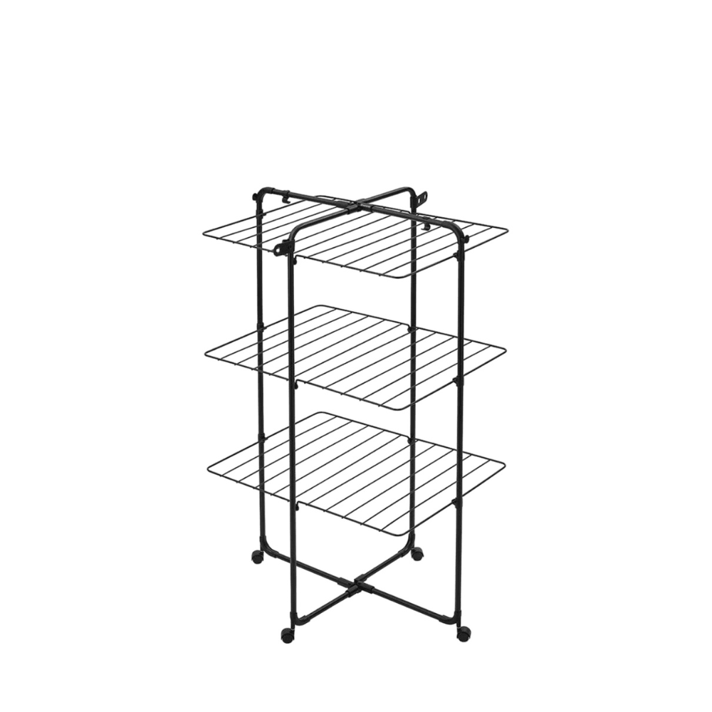 Brabantia HangOn Tower Drying Rack, 23 metres Matt Black (303982) - Metro Singapore Departmental Store - Celebrating 69 Years in SG