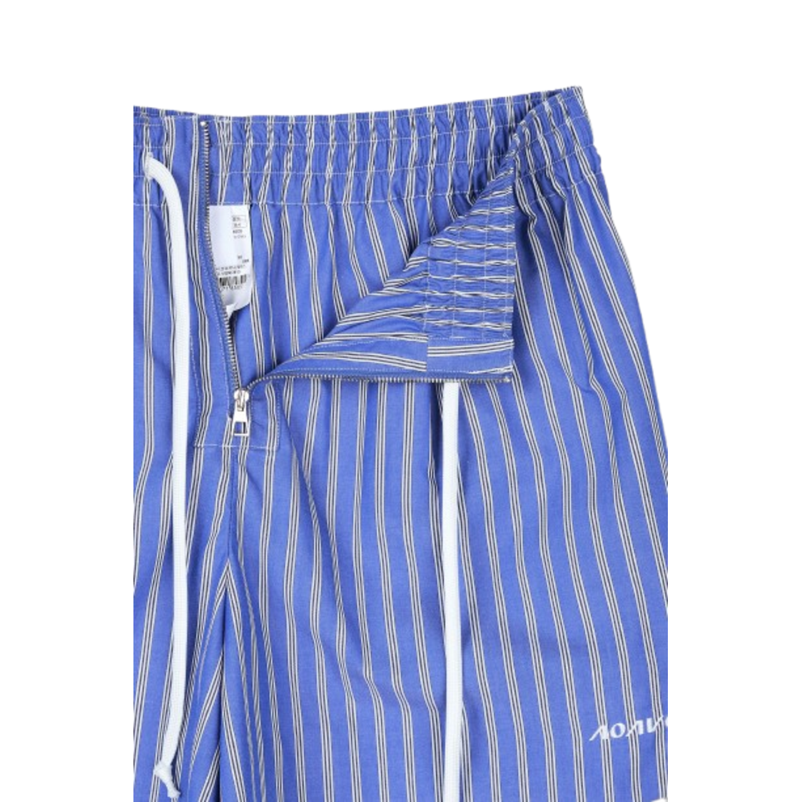 Voice Of Voices Stripe Zipper Pajama Shorts Blue