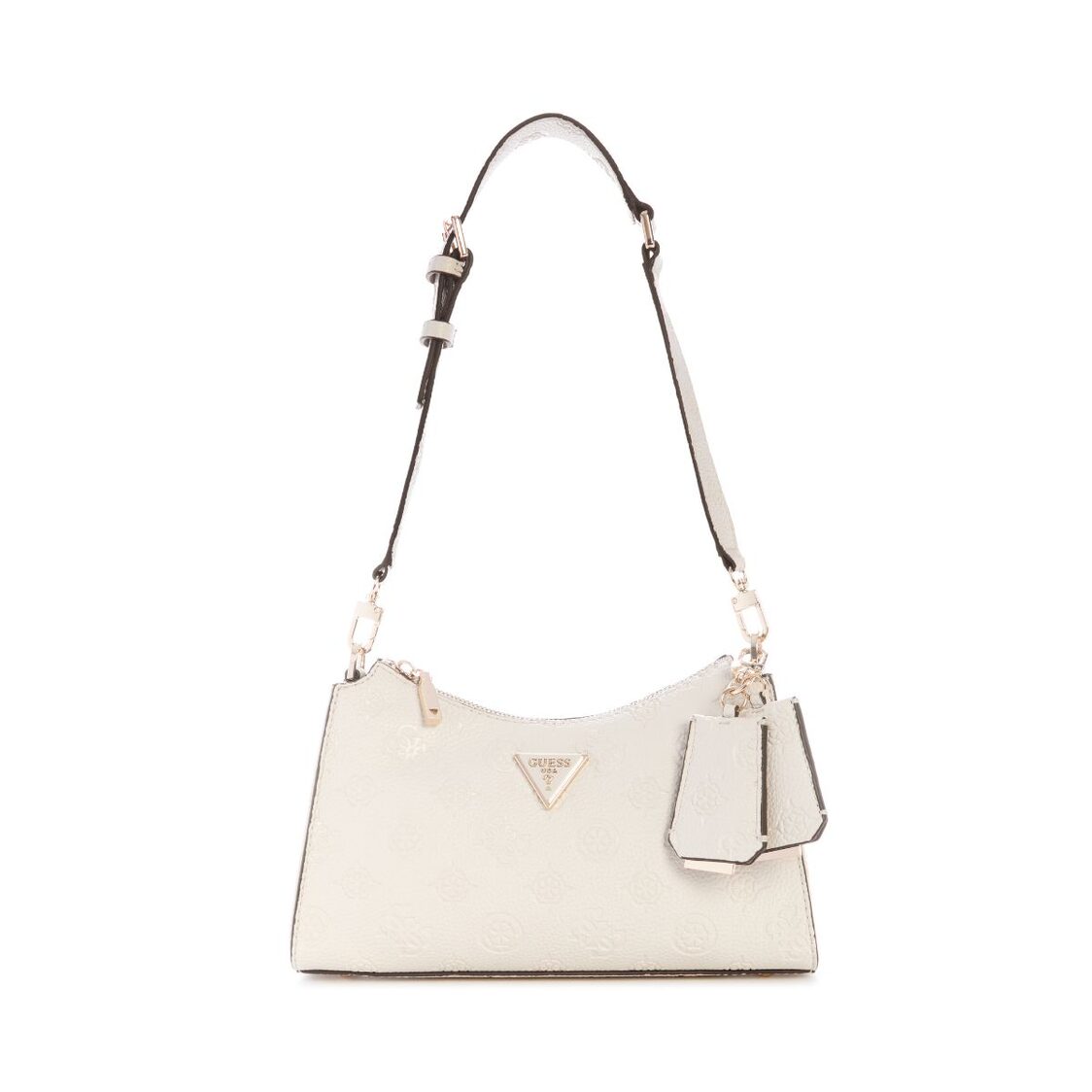Guess Cresidia II Top Zip Shoulder Bag - Bone Logo