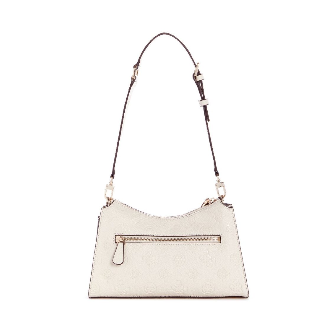 Guess Cresidia II Top Zip Shoulder Bag - Bone Logo