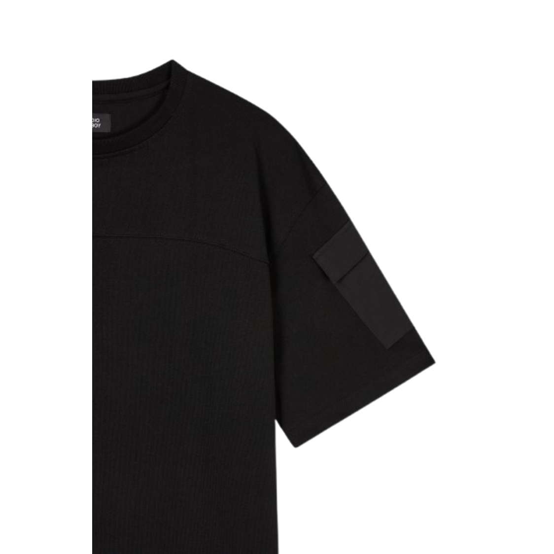 Studio Tomboy Sleeve Pocket Woven Color T-Shirt