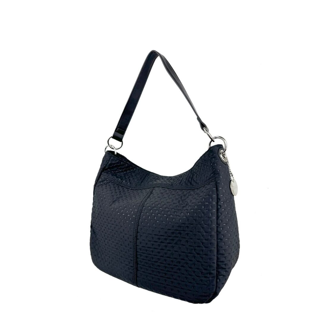 Mel&Co Embossed Nylon Single Handle Bag