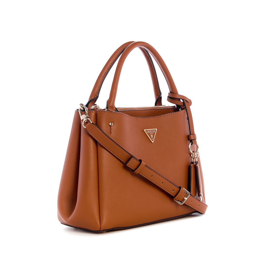 Guess Talent Multi Comp Satchel,Caramel
