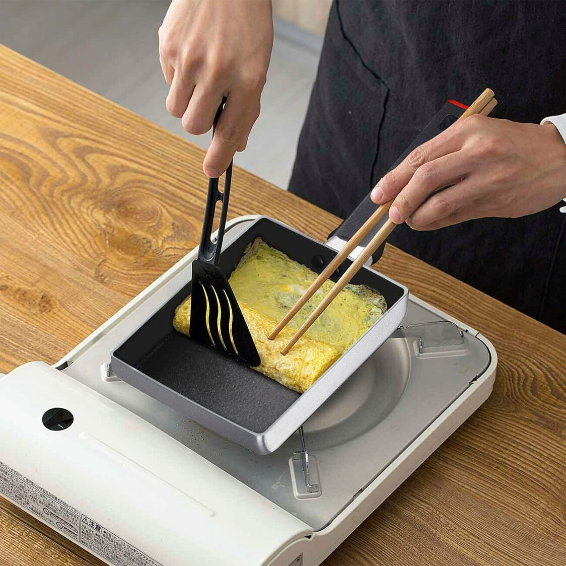 ASD Gusto Red Non-Stick Rectangular Egg Pan 18cm (HP1318-RD)