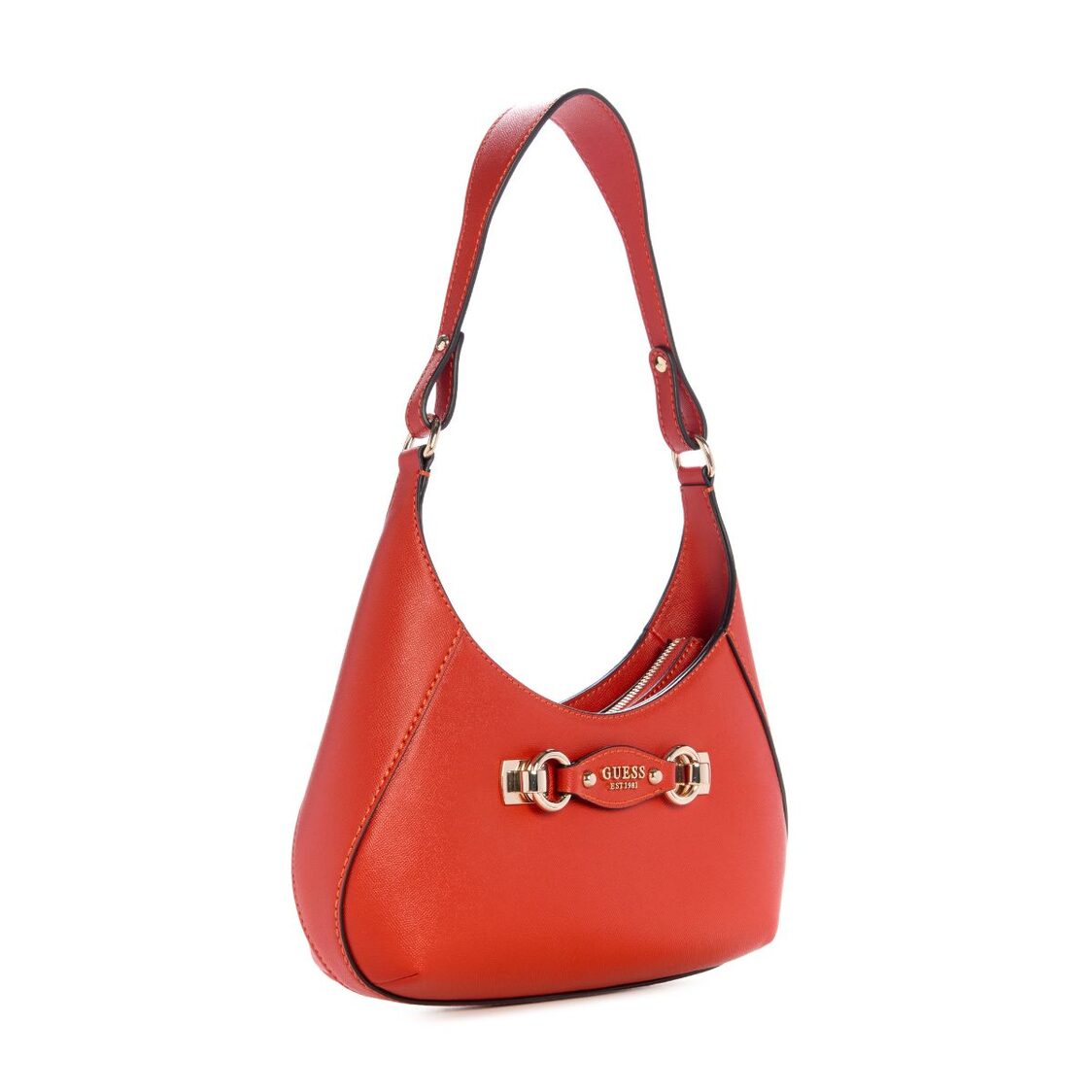 Guess Mimina Top Zip Shoulder Bag - Chili