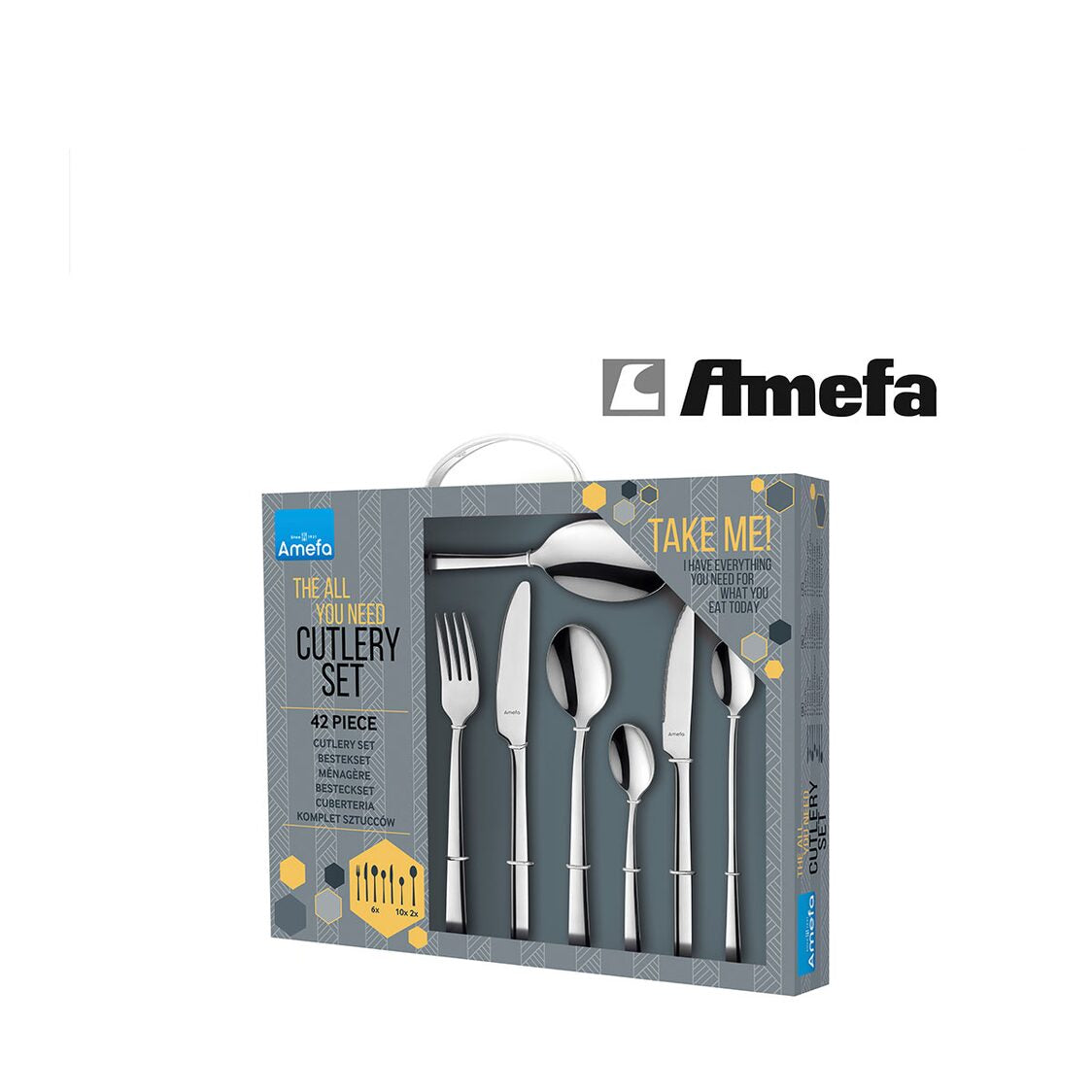 Richardson Sheffield Amefa Manille Steel 42Pc Cutlery Set