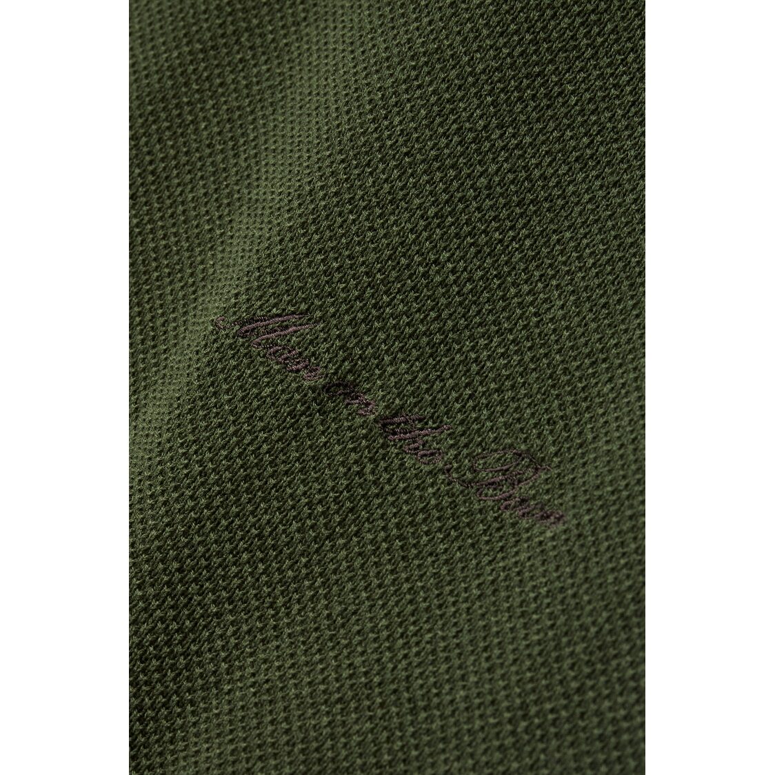Man On The Boon Texture Relax Fit Polo Olive
