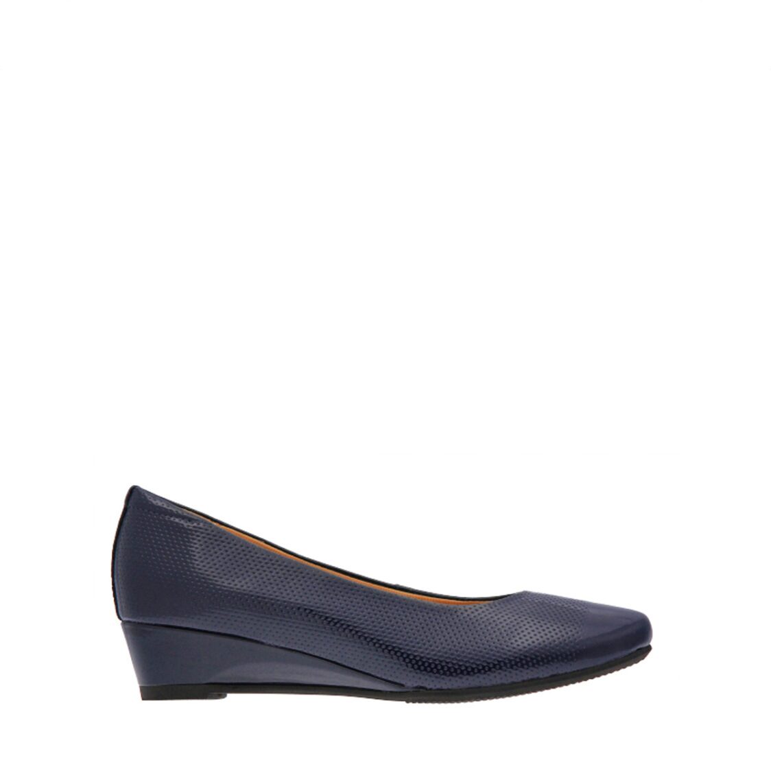 Caratti 1991 Navy Leather Wedged Heels (Short)