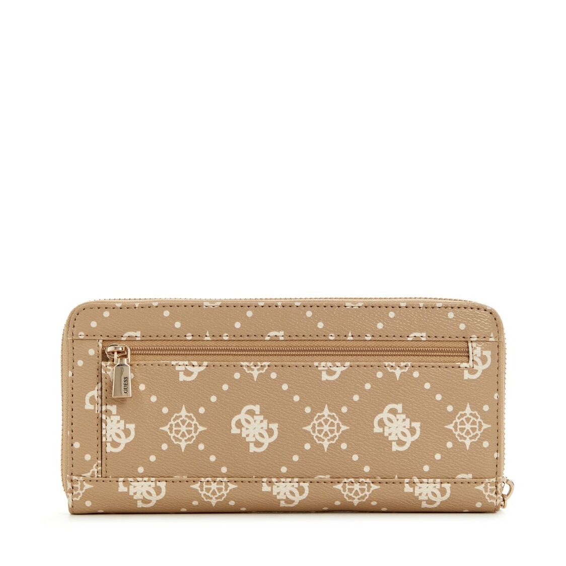 Guess Silia Slg Large Zip Around - Biscotti Logo