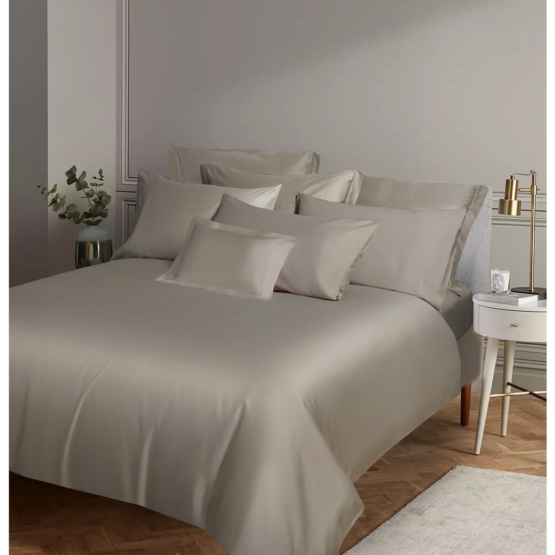 Kinu Gold Quilt Cover Taupe
