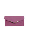Mel&Co Saffiano Leatherette Envelope Clutch with Chain
