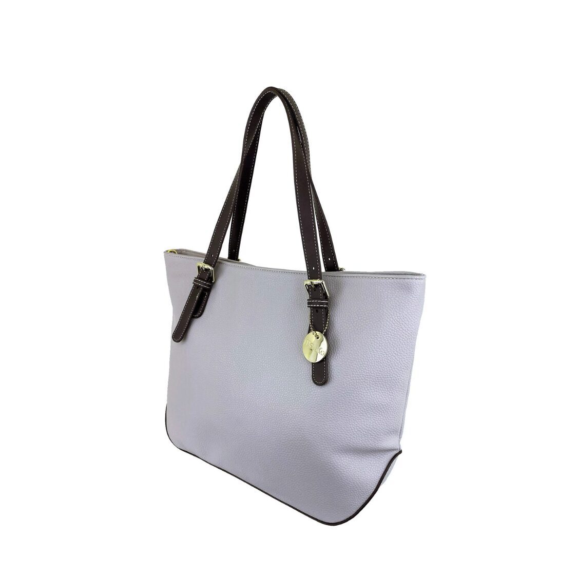 Mel&Co Pebbled Faux Leather Tote