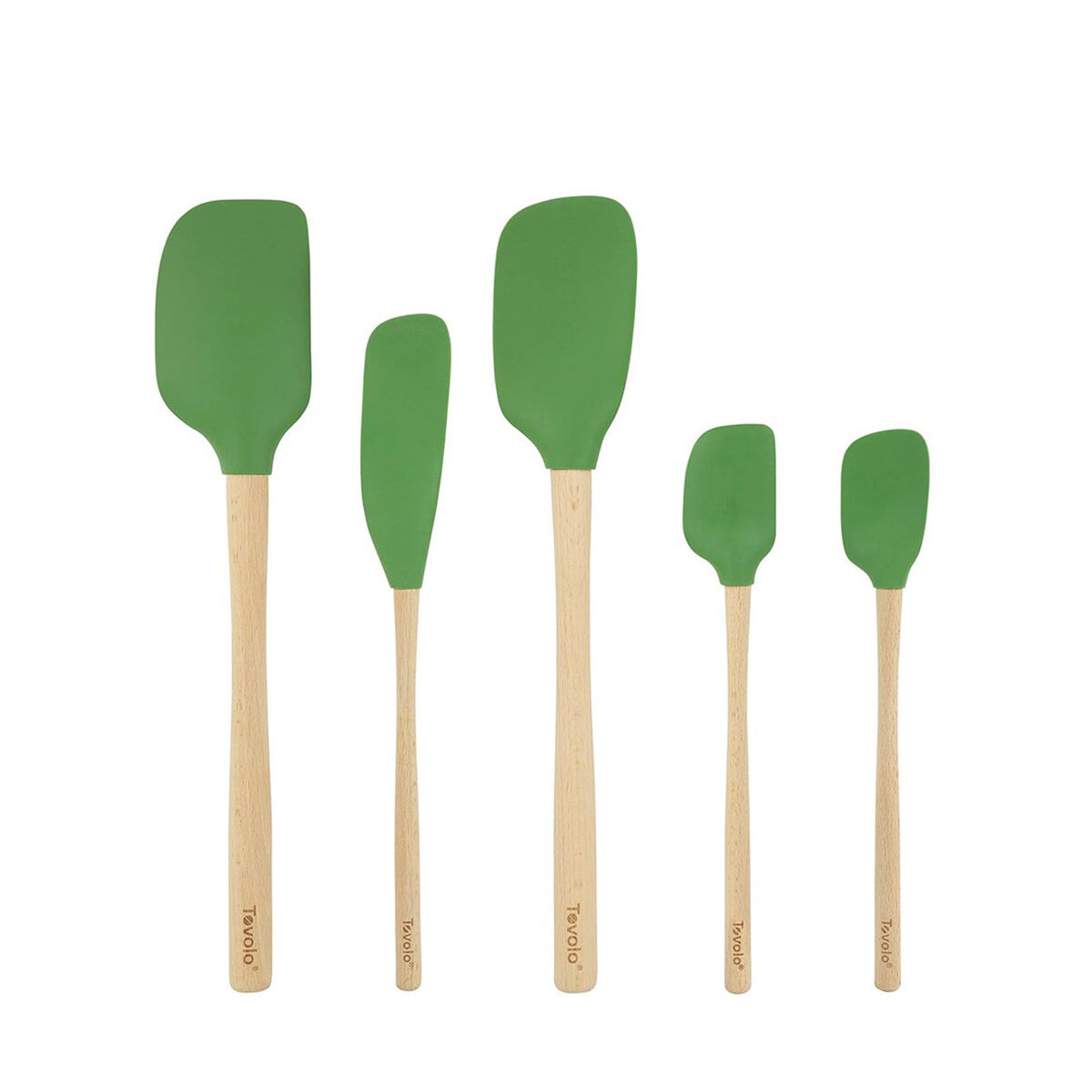 Tovolo Flex-Core Spatula Wood Handled Set S/5