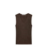 Voice Of Voices Metal V Neck Sleeveless Knit Top