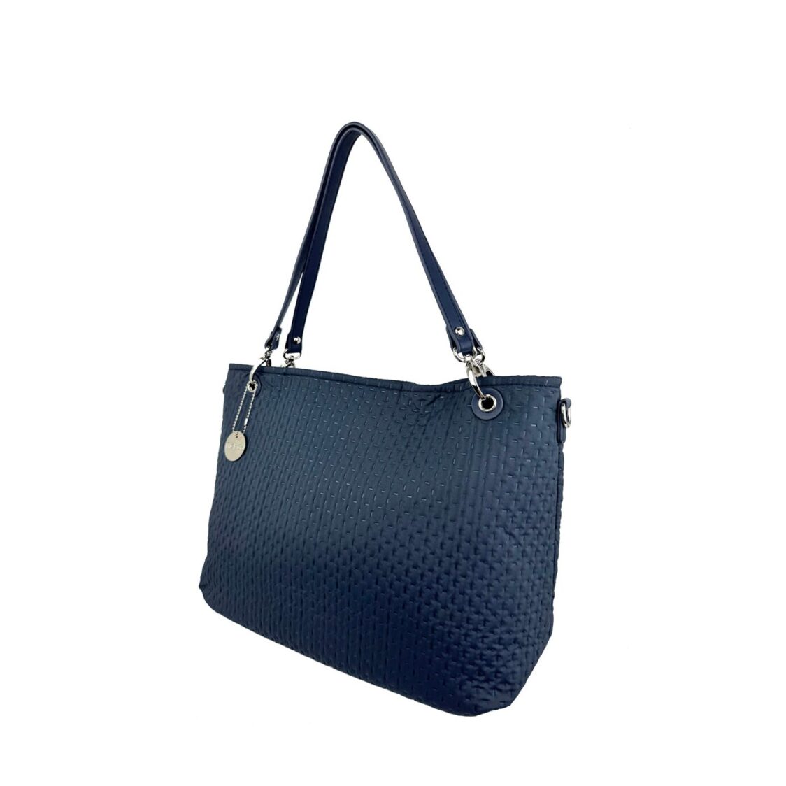 Mel&Co Embossed Nylon Double Handle Bag
