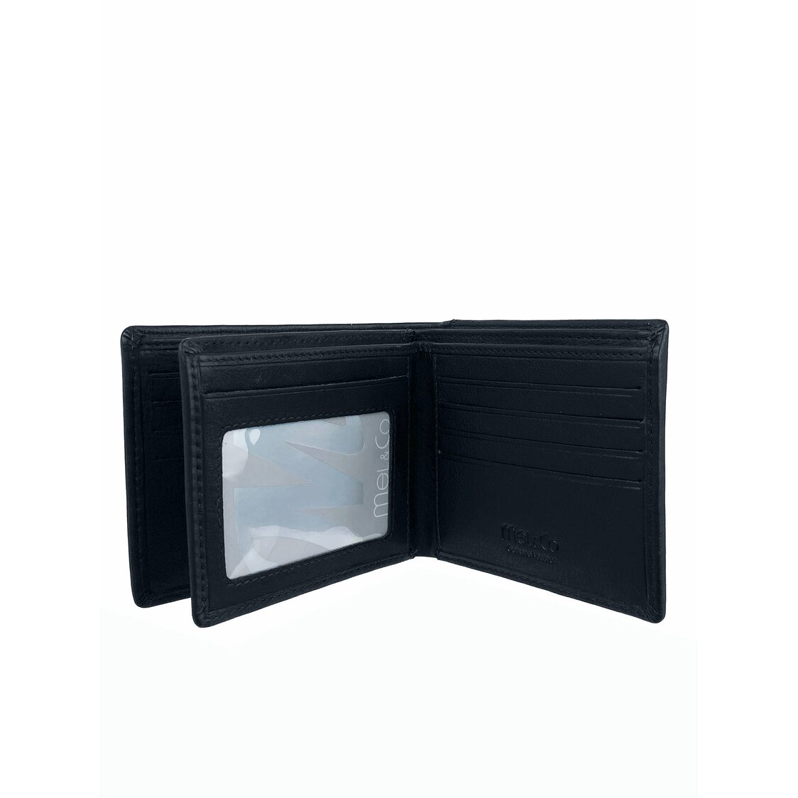 Mel&Co Genuine Leather Center Flap Wallet With Slip Pocket