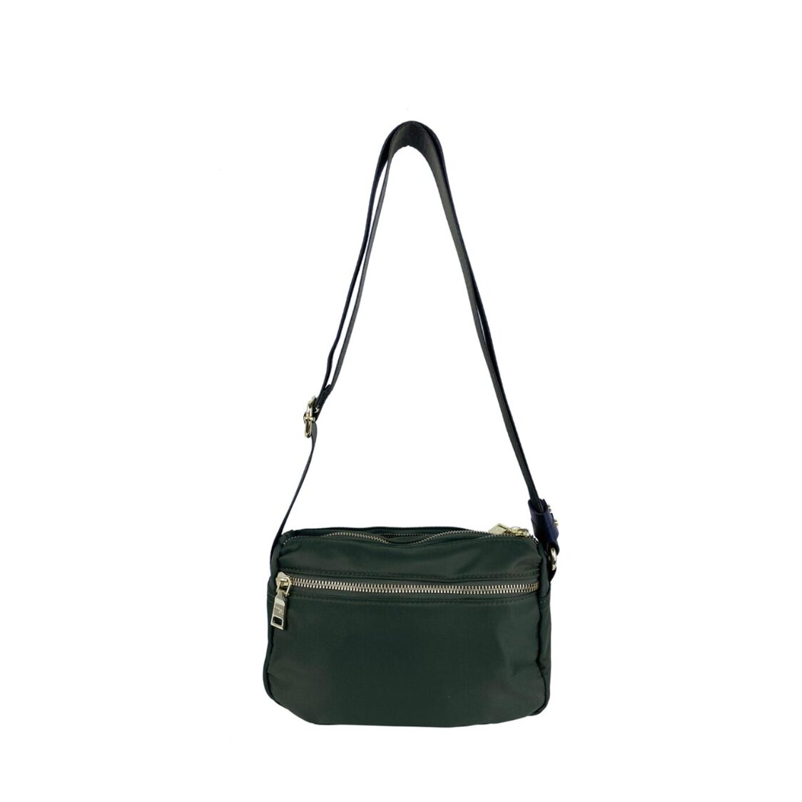 Mel&Co Nylon Double-Zip Sling Bag