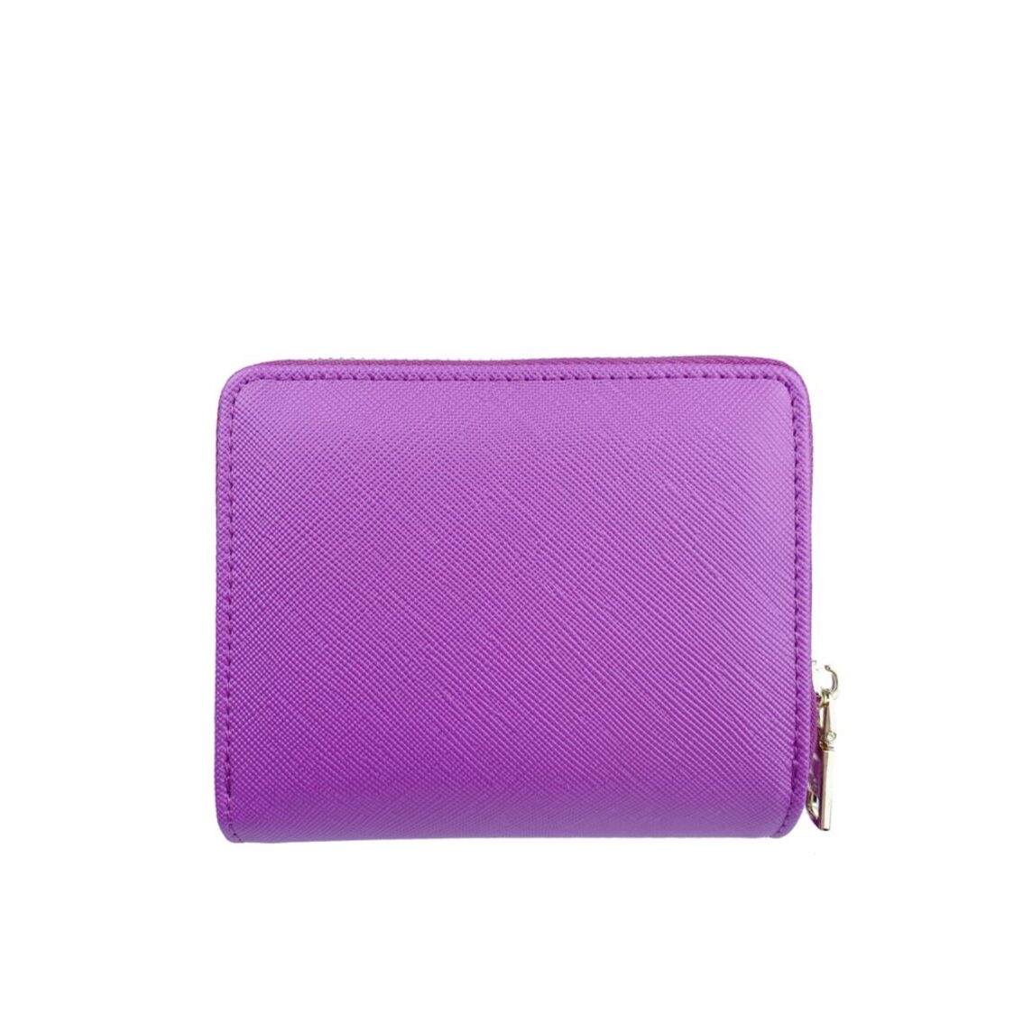 Mel&Co Saffiano-Effect Snap Wallet With Zip-Around Compartment