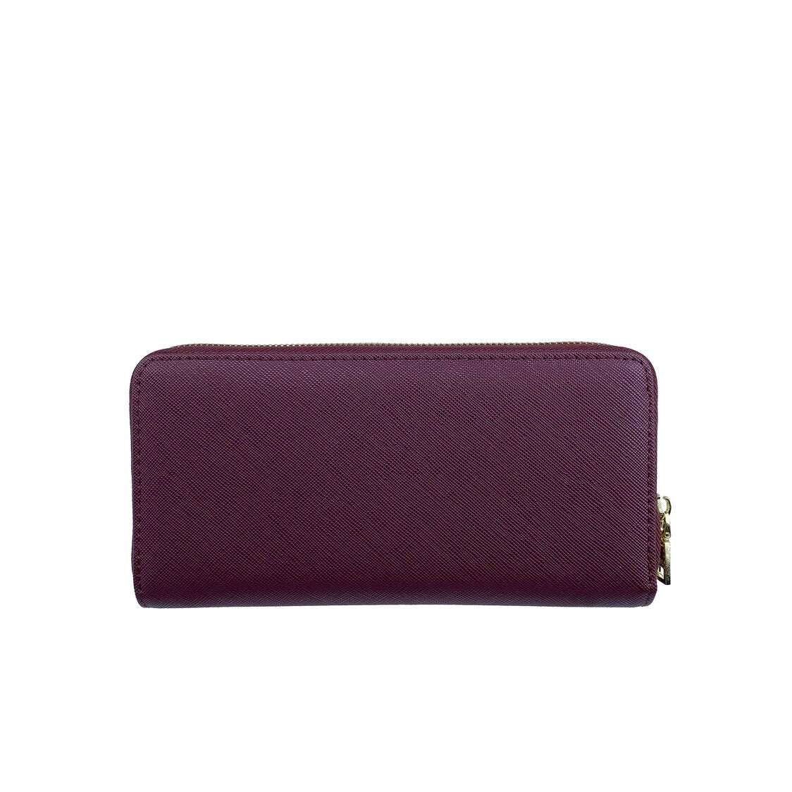 Mel&Co Saffiano-Effect Zip-Around Wallet