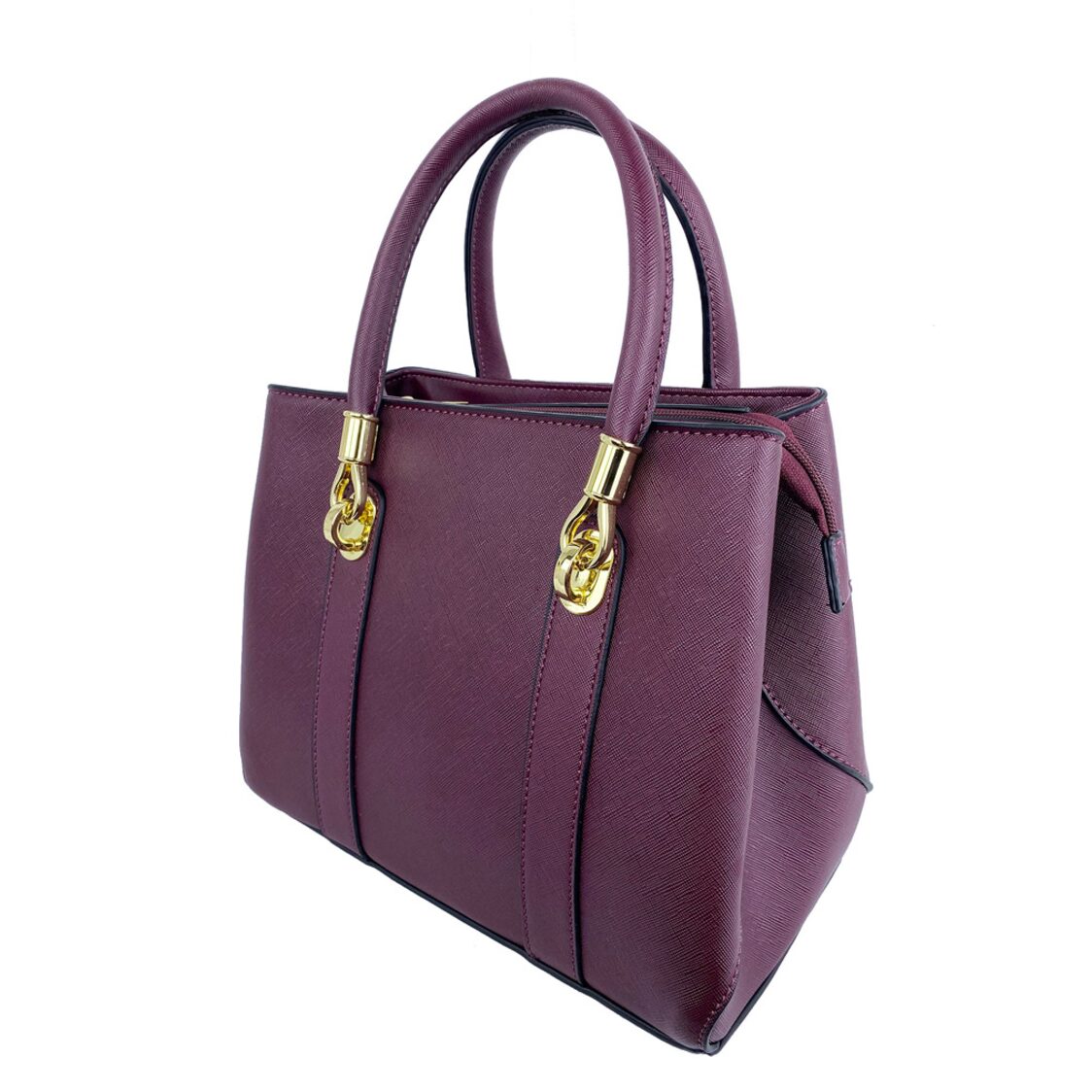 Mel&Co Saffiano-Effect Satchel Bag