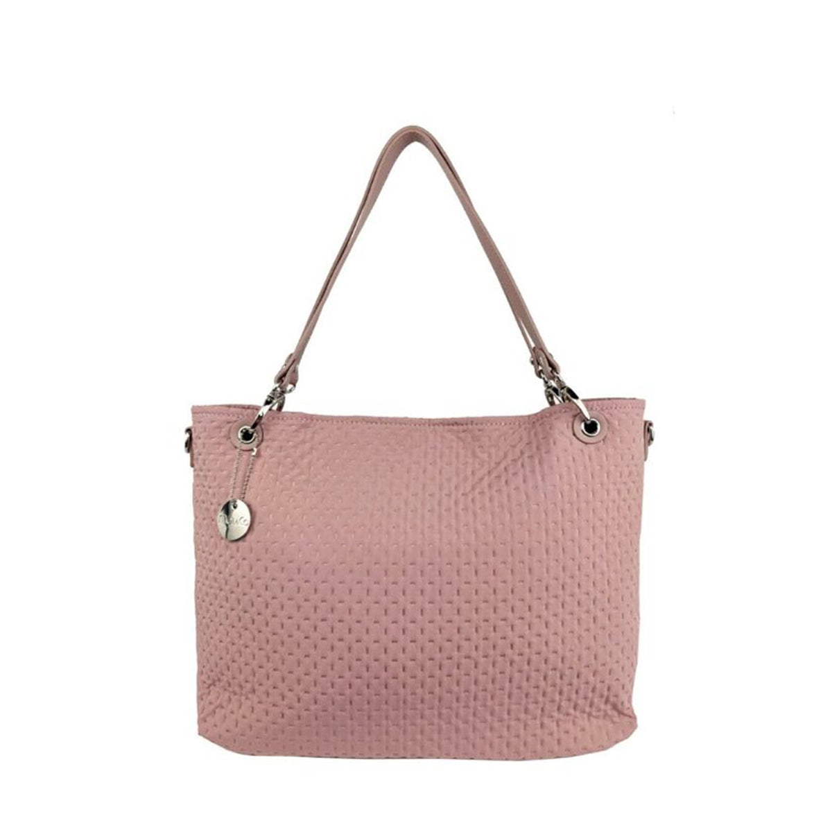Mel&Co Embossed Nylon Double Handle Bag