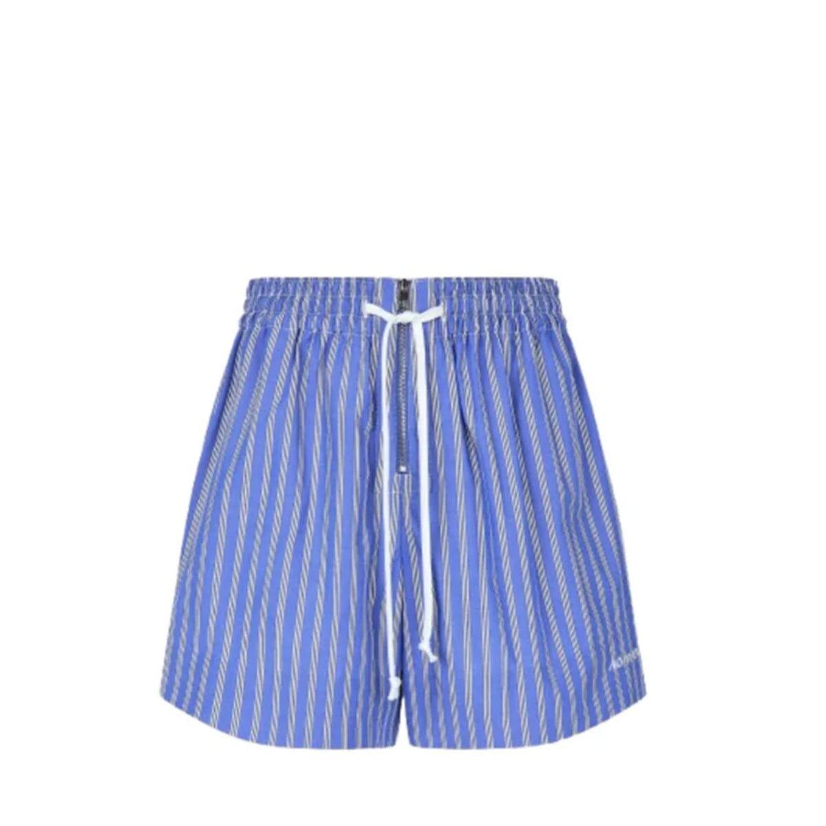 Voice Of Voices Stripe Zipper Pajama Shorts Blue