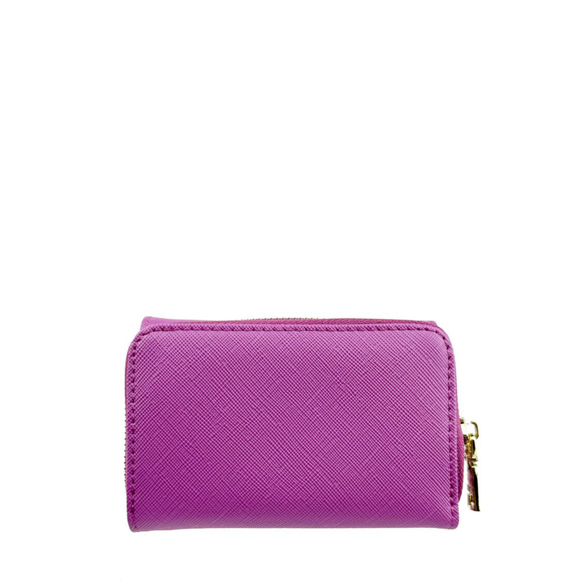 Mel&Co Saffiano-Effect Compact Tri-Fold Wallet