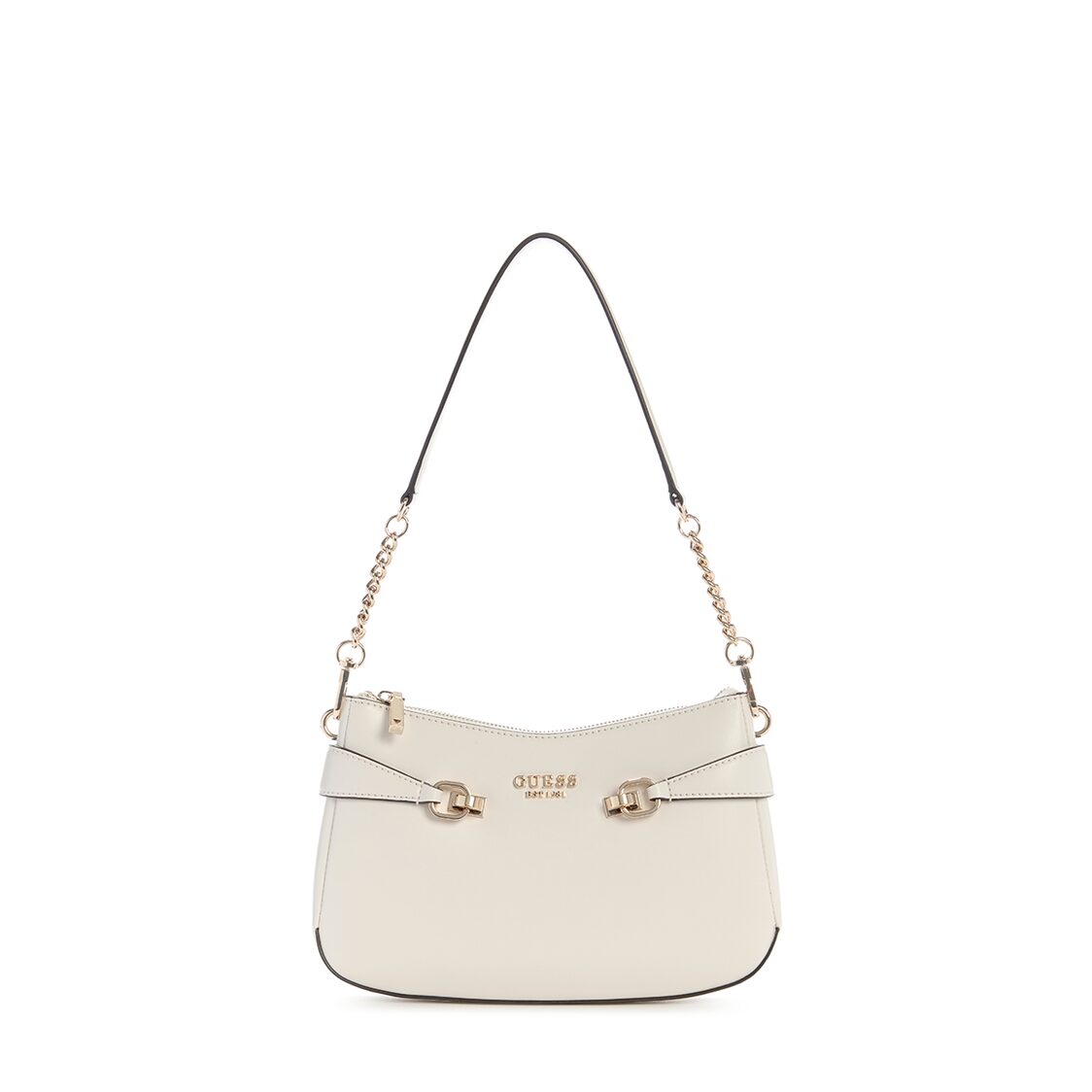 Guess Lorelei Top Zip Shoulder Bag - Bone