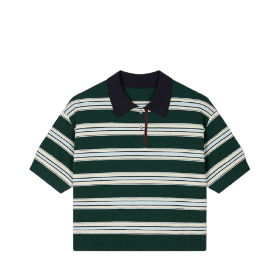 Voice Of Voices Stripe Cropped Knit Green