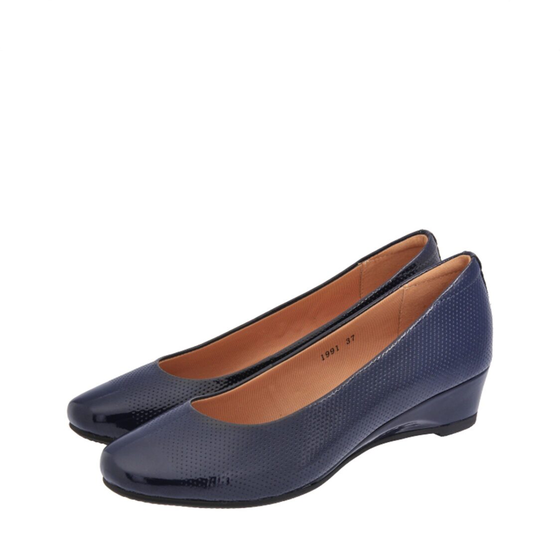 Caratti 1991 Leather Wedged Heels (Short) - Navy - Metro Singapore Departmental Store - Celebrating 69 Years in SG