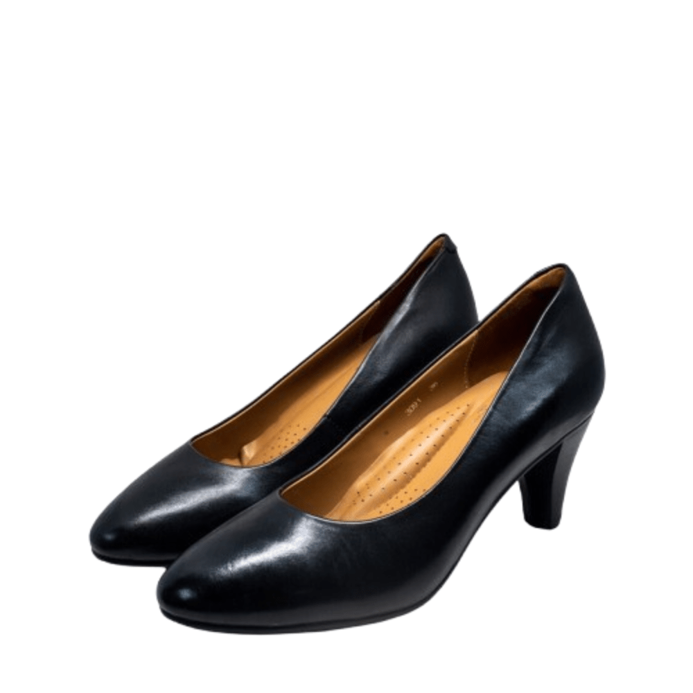 Caratti 3091 Classic Leather Heels (Mid) - Black - Metro Singapore Departmental Store - Celebrating 69 Years in SG