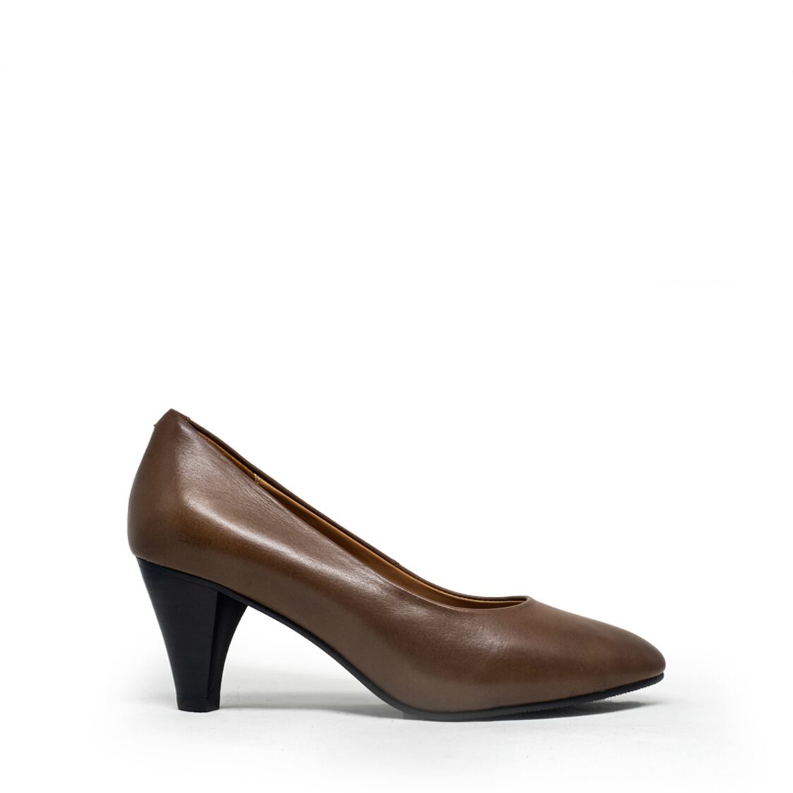 Caratti 3091 Classic Leather Heels (Mid) - Brown - Metro Singapore Departmental Store - Celebrating 69 Years in SG