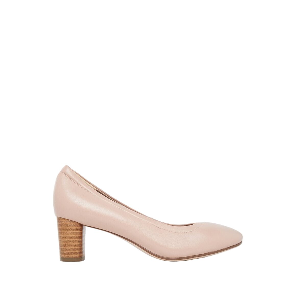 Caratti 9031 Classic Leather Heels (Mid) - Nude - Metro Singapore Departmental Store - Celebrating 69 Years in SG