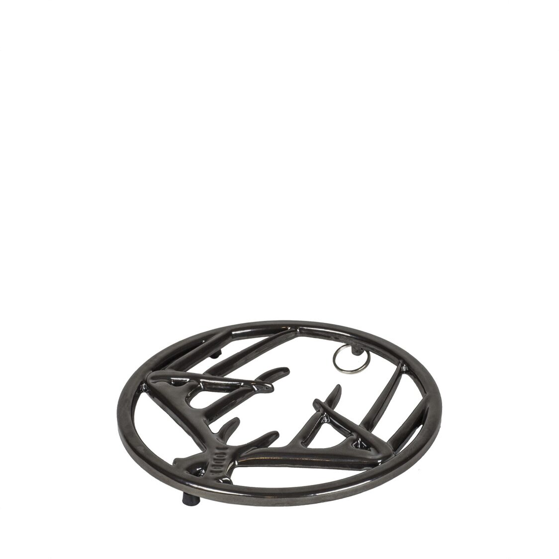 Lodge 8 Inch Midnight Chrome Enameled Cast Iron Antler Trivet
