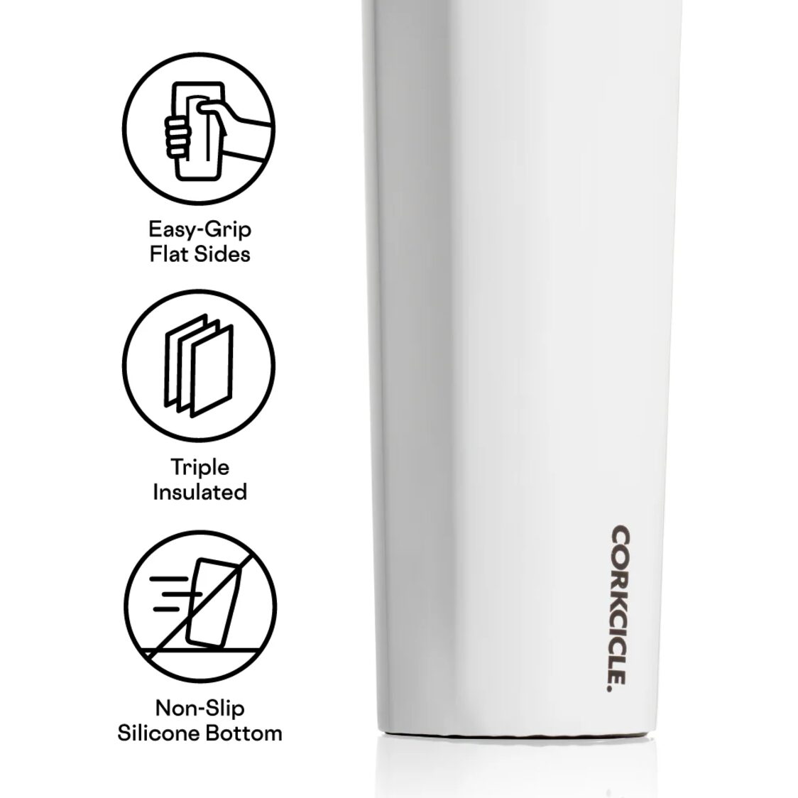 Corkcicle 16oz Canteen - White