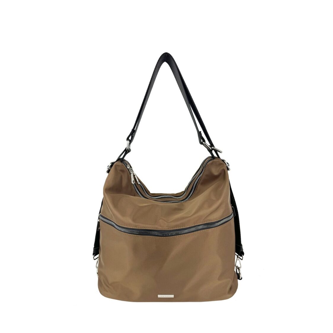 Mel&Co Nylon Two-Way Convertible Shoulder Backpack